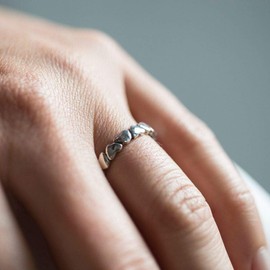 Materia Heart Ring 925 Silver - Silver Ring Thin Love Jewellery for Women Girls Size 51 54 57 58 60 62 in Case SR-74, Silver, No Gemstone