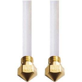 QIDI High Quality Brass Nozzle (0.4mm) PTFE for All QIDI 3D Printers All Sizes (2pcs) (46mm (i-Fast))