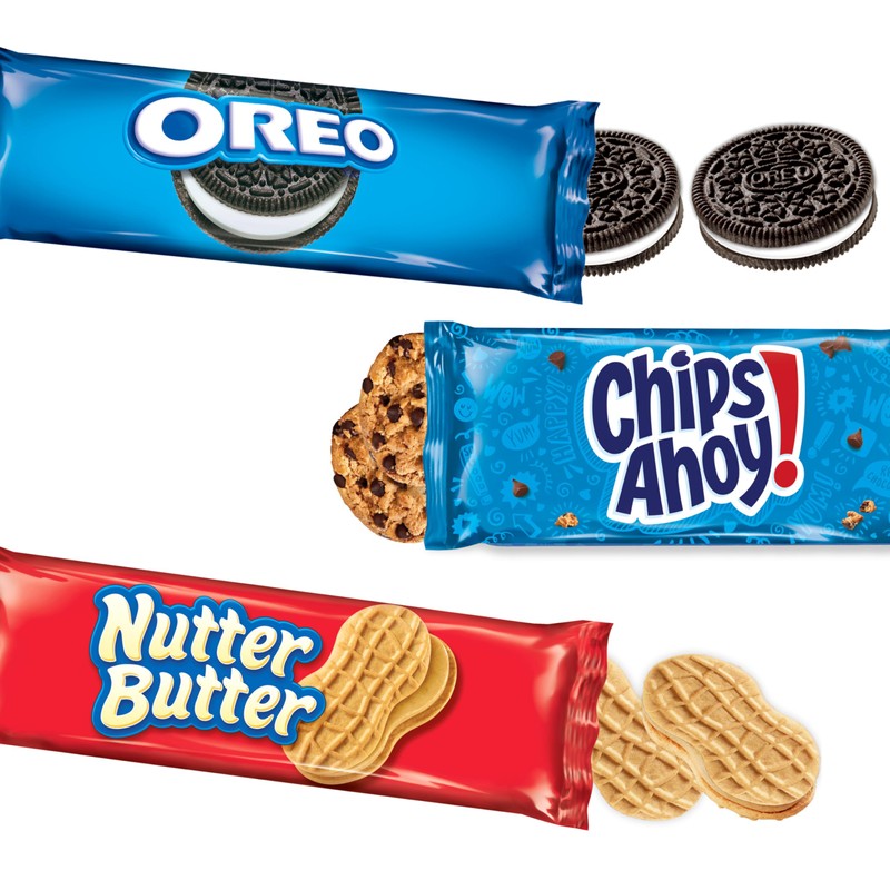 Nabisco Cookies Variety Pack, OREO, Nutter Butter, CHIPS AHOY!, 40