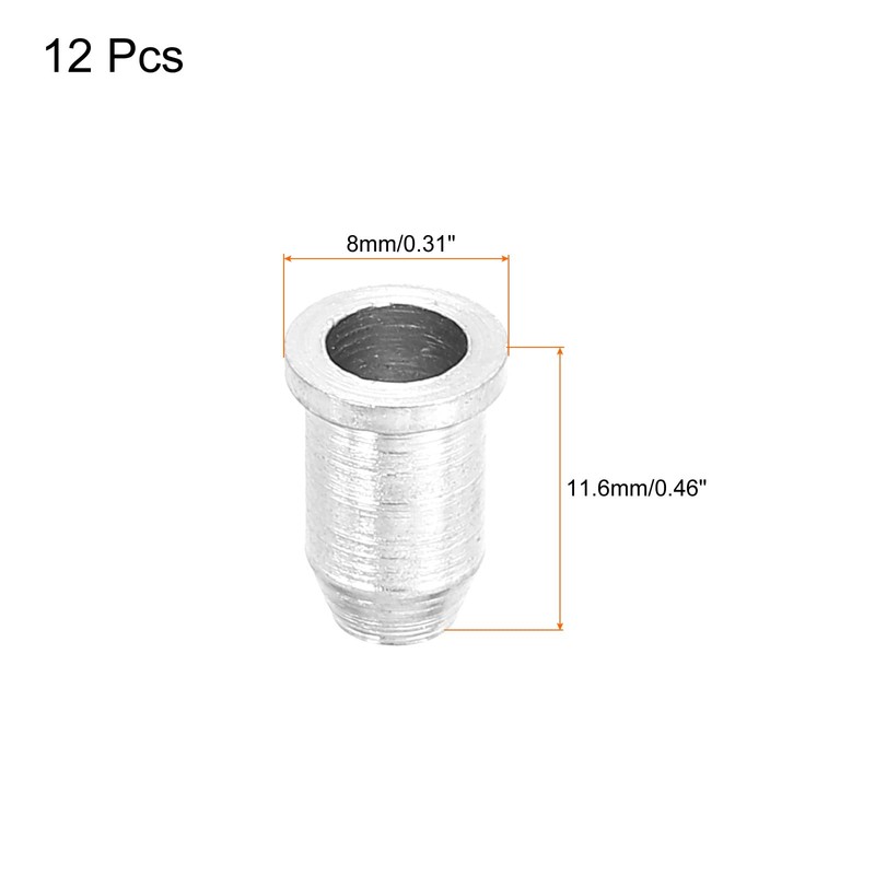 PATIKIL Guitar String Through Body Ferrules Mounting String Caps 12pcs