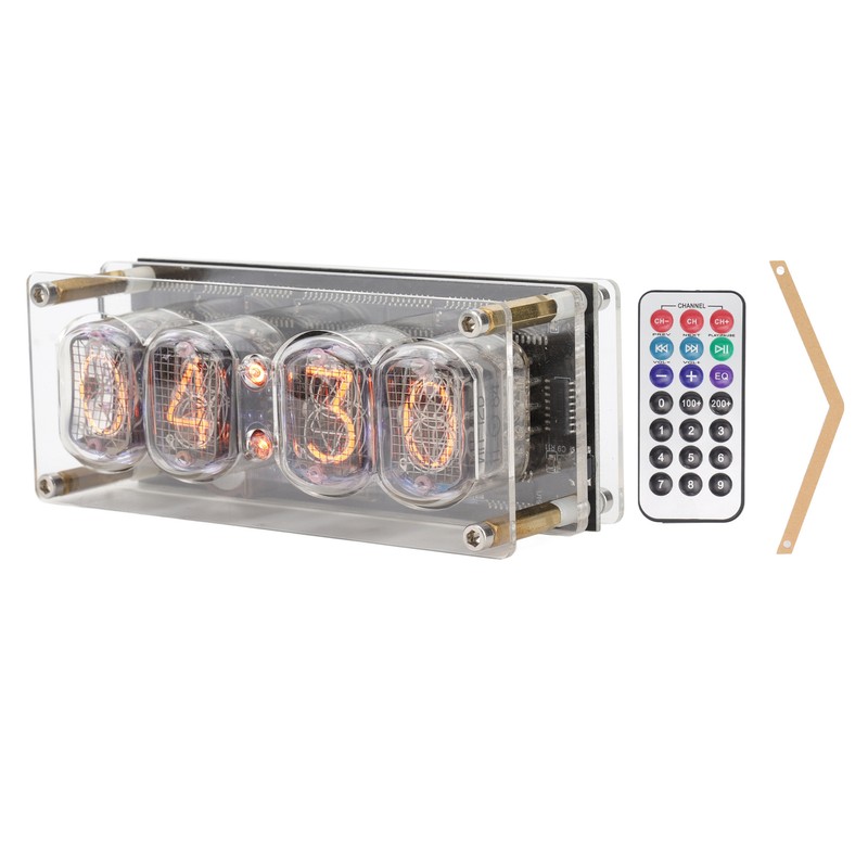 IN12 Glow Tube Clock with Remote Controller Electronic Digital Tube