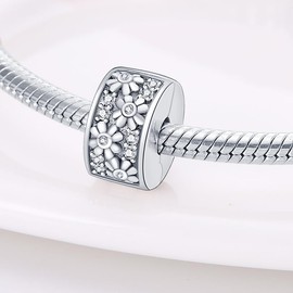 Pandach Women's Charm Pendant for Bracelet 925 Sterling Silver Charms Beads Fits Bracelet and Necklace Compatible with European Bracelets for Women Girls C3, Sterling Silver