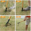 MLHpeak Stand Up Weed Puller Tool with Long Handle, 3-Section