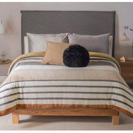 Vianney Cobertor Invernal Mat /ind Buller Rayas Borrega Cafe Vianney Color Rojo