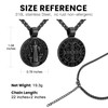 Oaldilee Saint Benedict Medal Necklace, Stainless Steel St Benedict Pendant