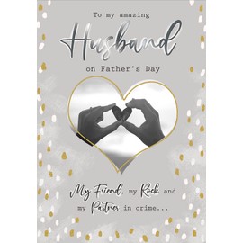 Piccadilly Greetings Photo Father's Day Card Husband - 10 x 7 inches, A53356