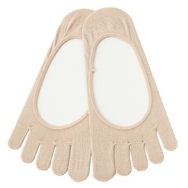 Rasante 20181 Women's Men's 5 Finger Silk Foot Cover, light beige