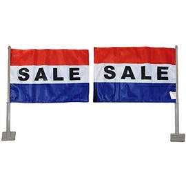 Sale Red White Blue Advertising Rough Tex Knit Nylon Double Sided 12x18 12"x18" Car Vehicle Flag