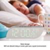 Digital Alarm Clock Multifunction Innovative Silent Temperature Humidity LED Mirror