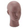 Female Bald Head Mannequin PVC Soft Rubber Human Skin Texture
