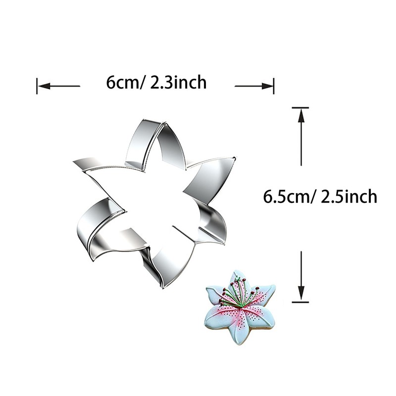 WJSYSHOP Lily Flower Cookie Cutter