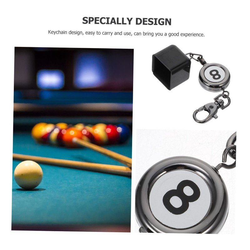 GRIRIW Decorative Portable Snooker Cue Chalk Holder with Keyring Compact