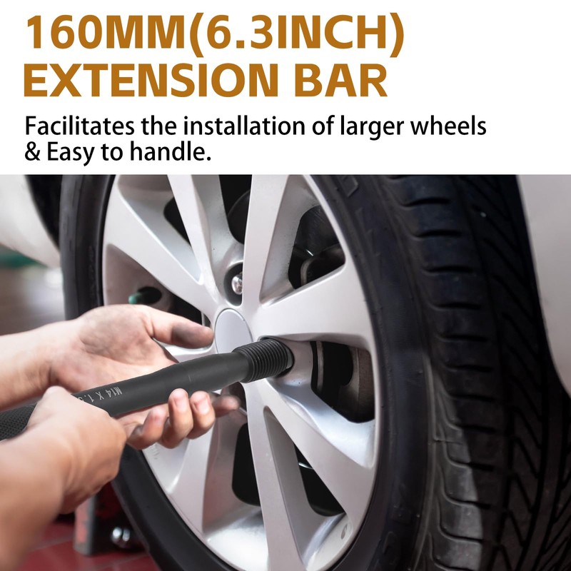 LALAGO 2-Piece Stainless Steel Wheel Assembly Aid Set, M12 x
