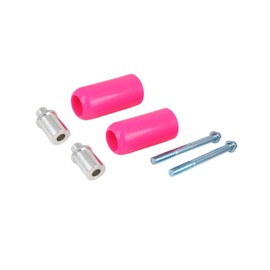 Motoforti Pair 10mm Motorcycle Frame Sliders Universal Extended Anti Crash Protector Cover Pink Long-lasting