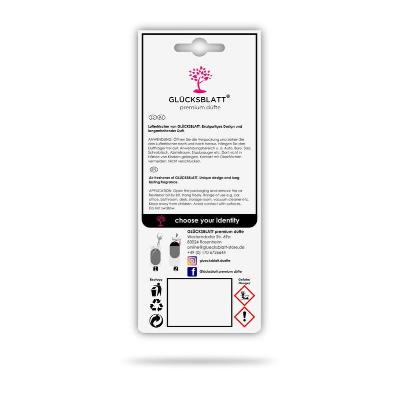 Generisch GLCKSBLATT premium Autoduft Autoparfm Flagge LIBANON