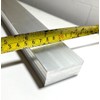 2 barras planas cuadradas de aluminio de 1/4 x 2