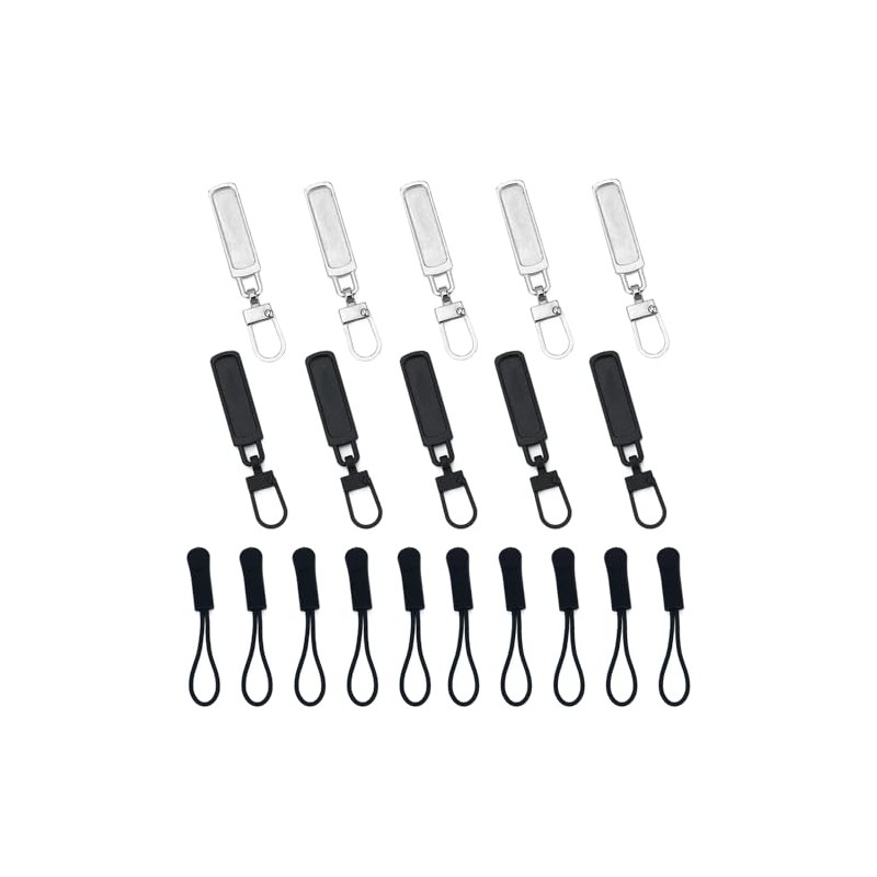 Zip Zipper, Pack of 10 Replacement Parts Zip Zipper, Metal