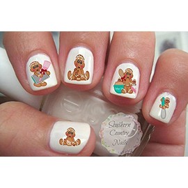 Gingerbread Boy Baking Is Fun Nail Art Decals