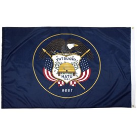 FlagSource Utah Nylon State Flag, Made in the USA, 4x6'