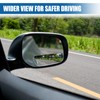 UHANBUT Rectangular Car Blind Spot Mirror, Adjustable Frameless HD Convex