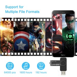 TYPE-C USB Memory Flash Drive Rotatable Popular USB LEIZHAN High Speed Transfer OTG 3.0 Cell Phone Computer Eliminates Low Capacity Micro Pen Drive Large Capacity U Stick (128GB, Black)