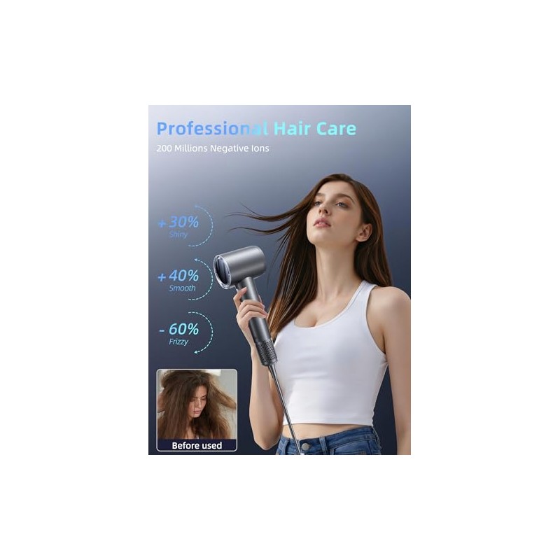 DRFLASH High-Speed Hair Dryer with Negative Ion Technology