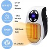 450W Mini Space Heater With Temperature Detection, Remote Wall Outlet