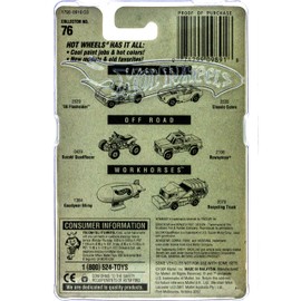 Hot Wheels 1995 Kenworth Big Rig Black Truck Card 76