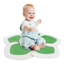 Baby Bath - Flower Baby Bath Pad Infant Bathtub Mat for Bathtub Tub Sink (Green White)