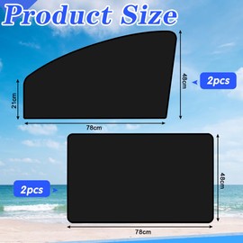 Car Side Window Shades, TANCUDER 4 PCS Magnetic Car Sunshades Car Sun Shade Windscreen Car Window Shades Shield Visor Universal Car Window Curtains Blinds for Baby Pets UV Protection, Shading