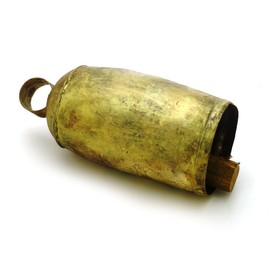 Dome Top Tin Bell with Wooden Hammer 5"H