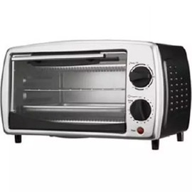 Brentwood TS345B Stainless Steel 4-Slice Toaster Oven, Black/Silver