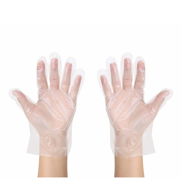 Sheriff Drink Clear Plastic Gloves - Disposable Polyethylene Food Handling