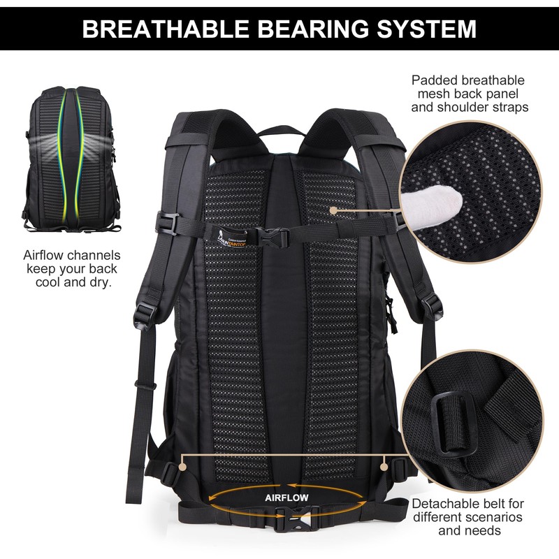 MOUNTAINTOP Hiking Backpack,30L Camping Backpack, Men Women Hiking Daypack Lightweight
