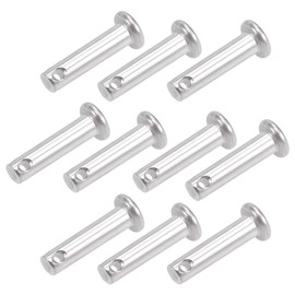 uxcell Single Hole Clevis Pins - 4mm X 16mm Flat Head 304 Stainless Steel Link Hinge Pin 10Pcs