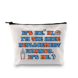 JYTAPP Knee Replacement Warrior Makeup Bag Knee Surgery Recovery Get Well Gift Joint Arthroplasty Warrior Gift