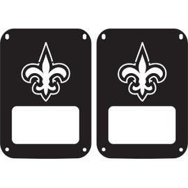 JeepTails Fleur De Lis Tail lamp Light Covers Compatible with Jeep JK Wrangler Black Set of 2