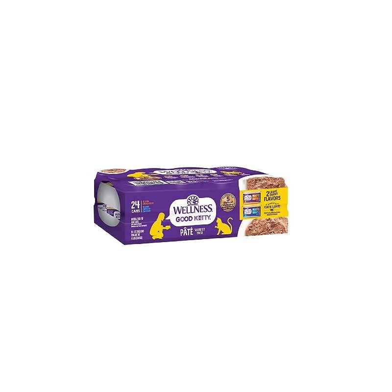 Wellness Good Kitty Wet Cat Food Pate Variety Pack, 3