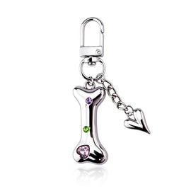 Dog Bone Keychain Charms Y2K Key Chain for Purse Charms for Handbags Cute Bag Charm for Tote Bags Aesthetic Keychain for Backpack Accessories for Women Girls Goth Keyring for Car Keys