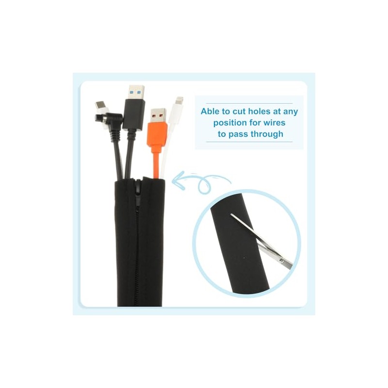 PATIKIL - Funda de gestión de cables, 4 unidades de