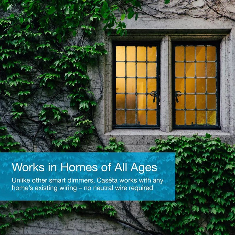 Lutron Caseta Smart Lighting Original Dimmer Switch, for Light Bulbs,