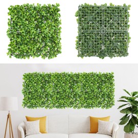 Coarbor 9 Packs 20" x 20" Artificial Lechuguilla Fence Panel Faux Ivy Fence Privacy Topiary Hedge Plant Fence Grass Wall Panels Backdrop for Balcony Patio Outdoor Indoor