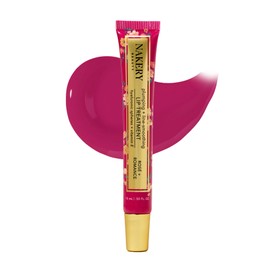 Nakery Plumping Lip Treatment for Dry Cracked Lips - Line Smoothing Lip Plumper for Women with Hyaluronic Acid Serum for Lips - Non Sticky Lip Gloss Plumper for Petal Soft Lips - Rose & Romance