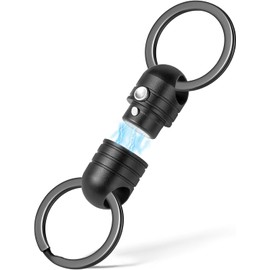 TIMULTI Titanium Magnetic Releaser Key Holder, Stylish, Includes Key Ring, Black aluminum x 1
