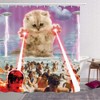 MERCHR Funny Alien Kitten cat Shower Curtain, UFO on The