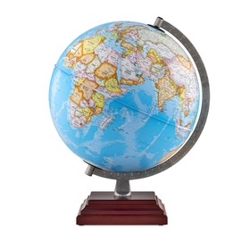 Waypoint Geographic Odyssey Plus Globe, 12" Blue Ocean-Style World Globe, Up-to-Date Reference Globe for Home and Office Decor, 17.5“ H x 13.5“ W x 12“ D