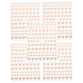 FELTECHELECTR 5pcs Heart Nail Art Stickers Use Decals for Women Skin-Friendly Nail Decorations for Parties Birthdays and Daily Life Gift Bag Decor Rose Gold