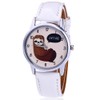 Nextstart Fashion Women Men Unisex Sloth Dial Leather Analog Wrist
