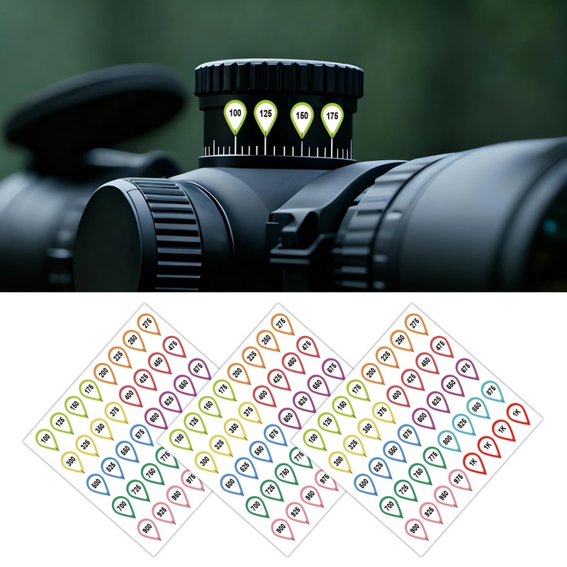 10 Sheets 0.23×0.19 Inch Scope Dope Stickers