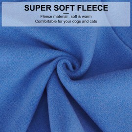 Fleece Dog Sweatshirt - Cold Weather Hoodies Spring Soft Vest Thickening Warm Cat Sweater Puppy Clothes Sweater Winter Sweatshirt Pet Pajamas for Small Dog Cat Puppy (Small, Sky Blue)